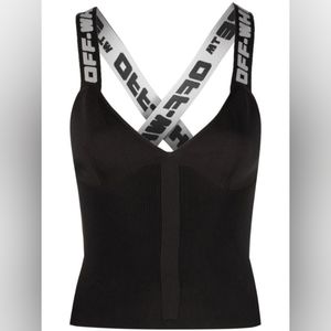 Off-White Logo Strap Knit Tank Top (Large/Sz 10)